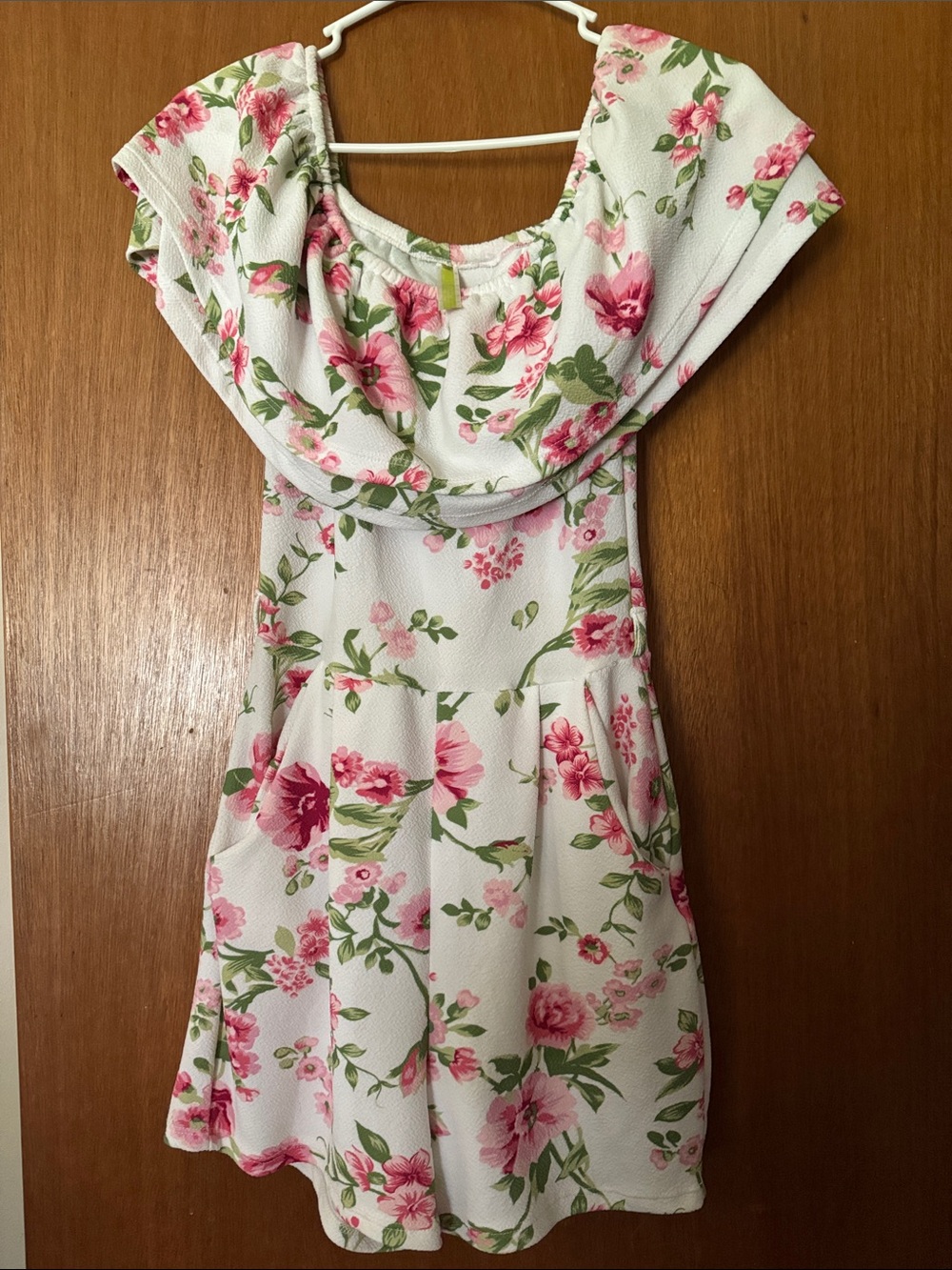 Pink Floral Short Romper